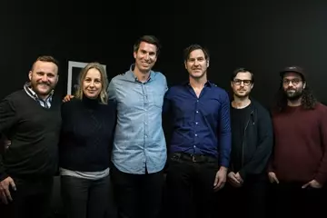 L-R: Matthew Rogers, Linda Bosidis, Jaddan Comerford, Chris Maund, Conrad Lloyd and Erol Yurdagul