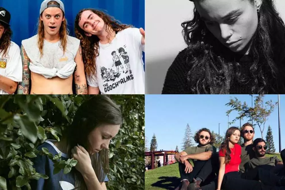 C'wise from top left: Dune Rats, Tash Sultana, San Cisco, Amy Shark