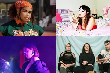 Clockwise L-R: KAIIT, Ella Hooper, Cable Ties (pic by Kane Hibberd), yú yī (pic by Bruce Truong)