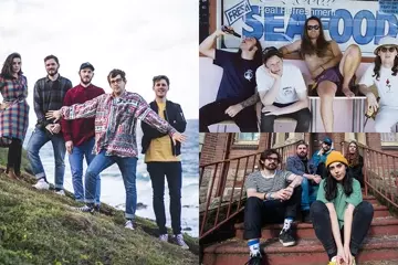 Clockwise L-R: Ball Park Music, Violent Soho, Waax (pic by Ian Laidlaw)