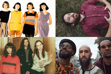 Clockwise from top left: Parsnip (pic by Jamie Wdziekonski), Great Earthquake, Cool Out Sun, HoT To RoT (pic by Naomi Lee Beveridge)