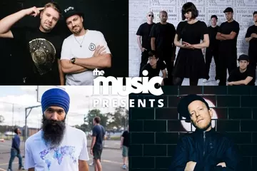 (Clockwise from top left) Hermitude, The Herd, Urthboy, L-FRESH The LION