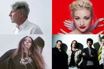 Clockwise L-R: Tim Finn, Kate Miller-Heidke, You Am I, Mallrat (pic by She Is Aphrodite)