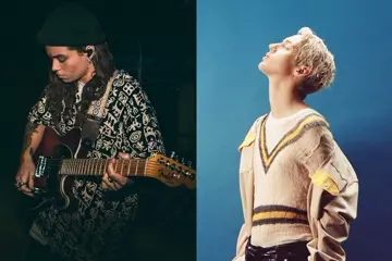 Tash Sultana (pic by Dara Munnis) & Troye Sivan (pic by Jules Faure)