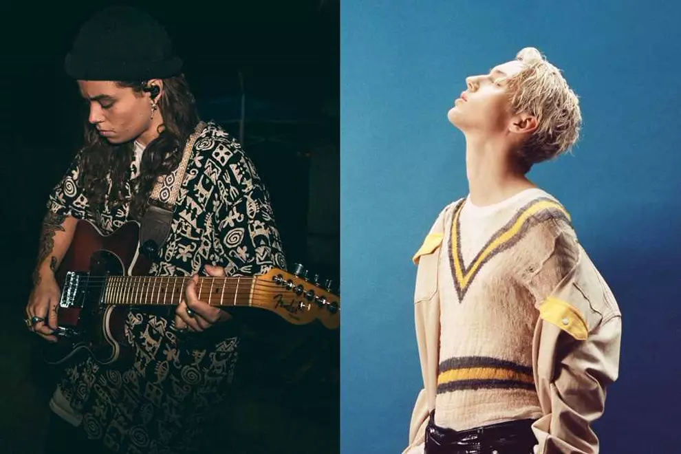 Tash Sultana (pic by Dara Munnis) & Troye Sivan (pic by Jules Faure)