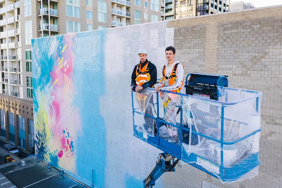 Artists Dave Court and Matt Fortrose. Pic by Lewis Brideson
