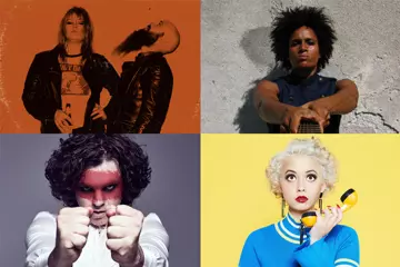 Clockwise from top left: Dallas Frasca, Z-Star Trinity, Sahara Beck, Marz