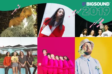 L to R, clockwise: Temgazi, Aquila Young, PINCH POINTS, Love Deluxe, Fan Girl, Spacey Jane