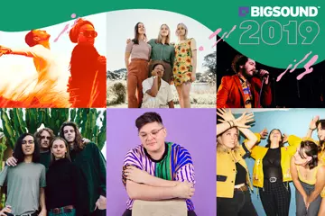 Clockwise from top left: Electric Fields, The Buoys, Saint Lane, Teen Jesus & The Jean Teasers, Wolfjay, Spacey Jane