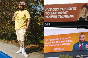 Briggs pic by Cole Bennetts. Billboards via The Weekly on Twitter.