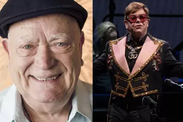 Michael Chugg & Elton John (pic by Adrian Thomson)