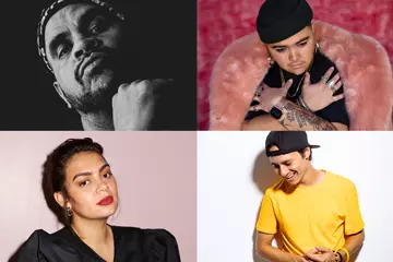 Clockwise from left: Jimblah, Mojo Juju, Dobby (pic by Cole Bennetts) and Thelma Plum