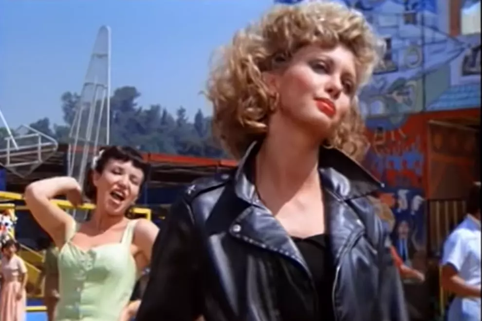 Olivia Newton-John in 'Grease'. Image via YouTube.