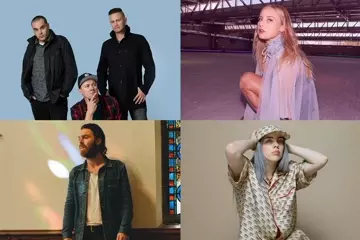 Clockwise L-R: Hilltop Hoods, Jack River, Billie Eilish, Nick Murphy