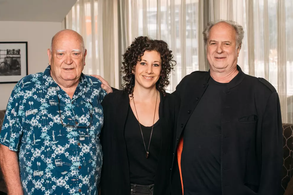 L-R: Chugg, Heymann, Gudinski. Pic by Justin Ma