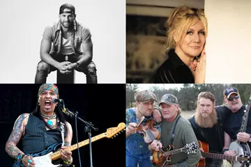 Clockwise from top left: Chase Rice, Renee Geyer, Hayseed Dixie, Micki Free 