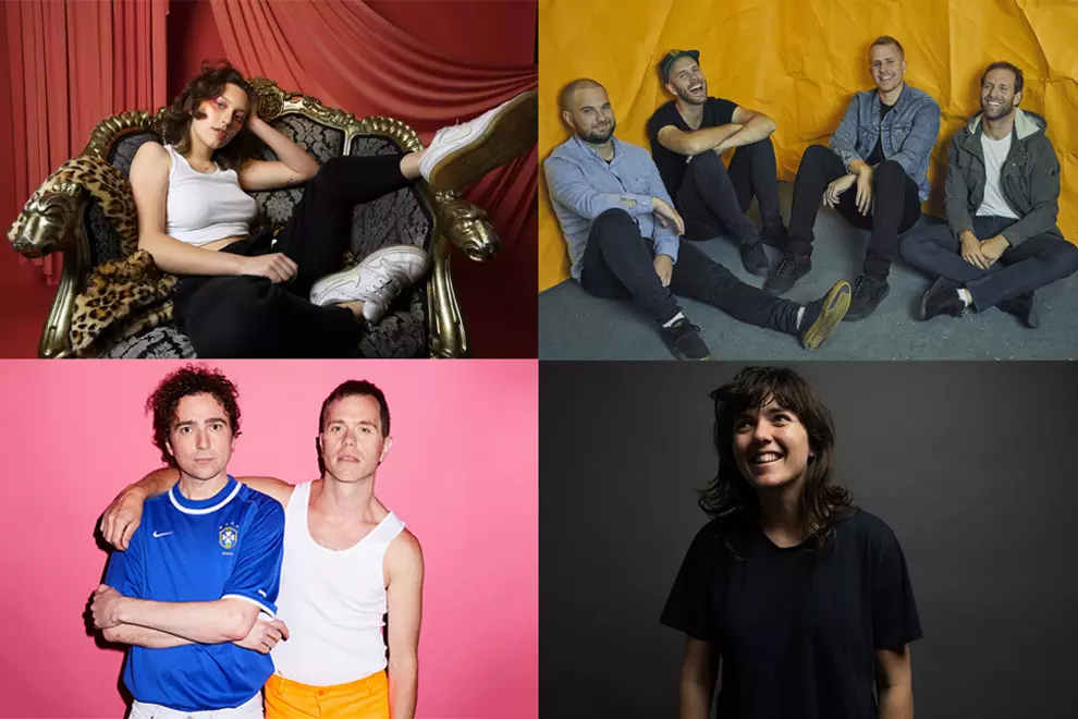 Clockwise from left: King Princess, Luca Brasi (pic by Kane Hibberd), Courtney Barnett (pic by Ian Laidlaw), The Presets