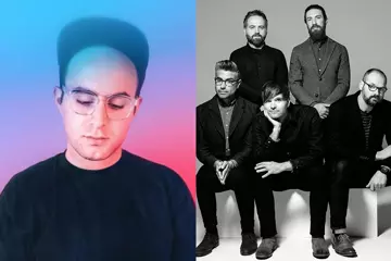 Japanese Wallpaper (L) & Death Cab For Cutie (R. Pic by Eliot Lee Hazel)