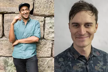 Matt Okine (pic by Annaliese Nappa) & Alex Dyson