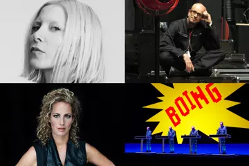 Pictured (clockwise from top left): Ellen Allien (pic: Stini Roehrs), Robert Henke, Kraftwerk (pic: Peter Boettcher), Monika Kruse