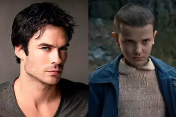 (L-R): Ian Somerhalder, Millie Bobby Brown