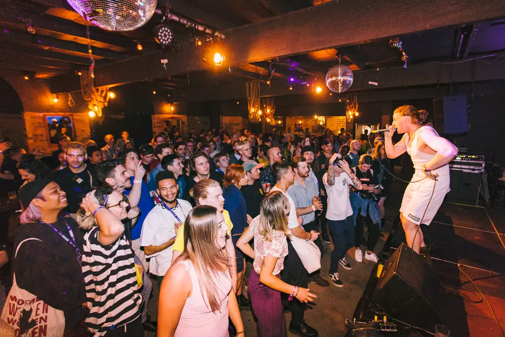 Nerve performing at The Flying Cock earlier this year. Pic by Bianca Holderness.