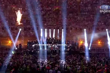 OneRepublic at the 2019 NRL Grand Final. Image via Twitter.