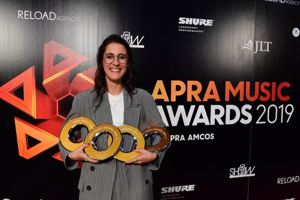 Aussie songwriter Sarah Aarons who picked up four awards at the 2019 ceremony. Pic by Tony Mott