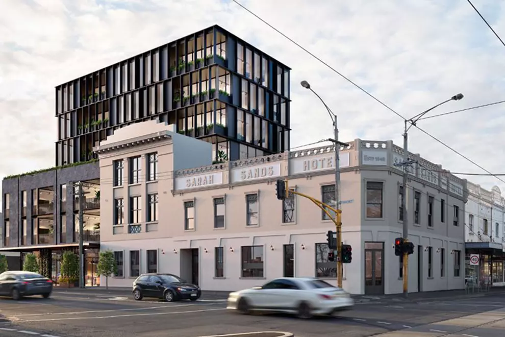 Artist impression of the renovated Sarah Sands Hotel (image via realestate.com.au)