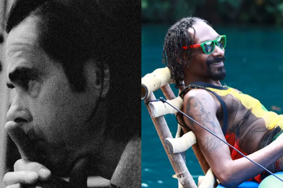 Nick Cave (pic by Matt Thorne) and Snoop Dogg