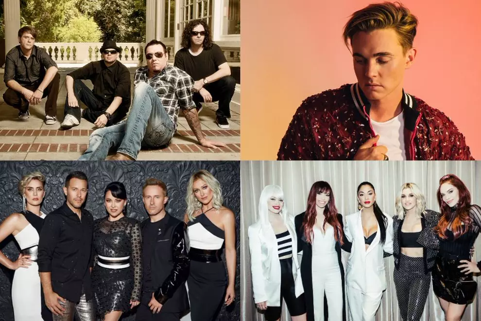 Clockwise from top left: Smash Mouth, Jesse McCartney, The Pussycat Dolls, Steps