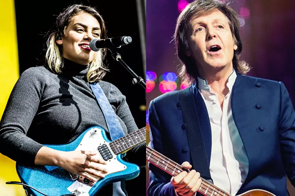Thelma Plum (L, pic by Lucinda Goodwin) & Paul McCartney (R, pic by MPL Communications)