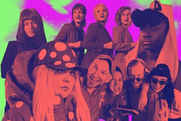 Clockwise from L: Charlie Collins, Dyson Stringer Cloher, Sampa The Great, Regurgitator's Pogogo Show (pic Savannah Van Der Niet), Tones & I (pic by Giulia McGauran)