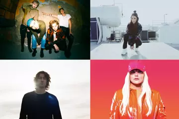 C'wise from top left: 5SOS, Amy Shark, Tones & I, Dean Lewis