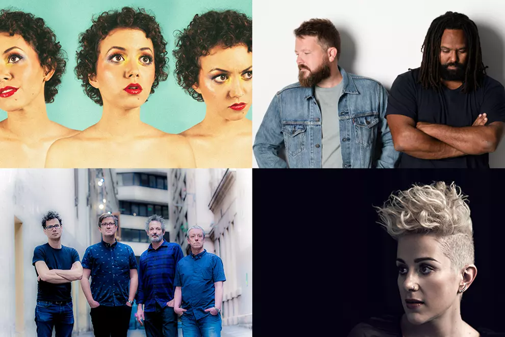 C’wise from top left: Sahara Beck, Busby Marou, Katie Noonan (pic by Cybele Malinowski), Custard (pic by Lyndal Irons)