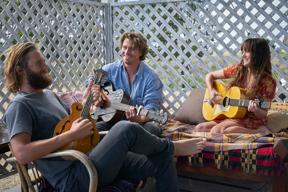 Stone (right) in 'Dirt Music'