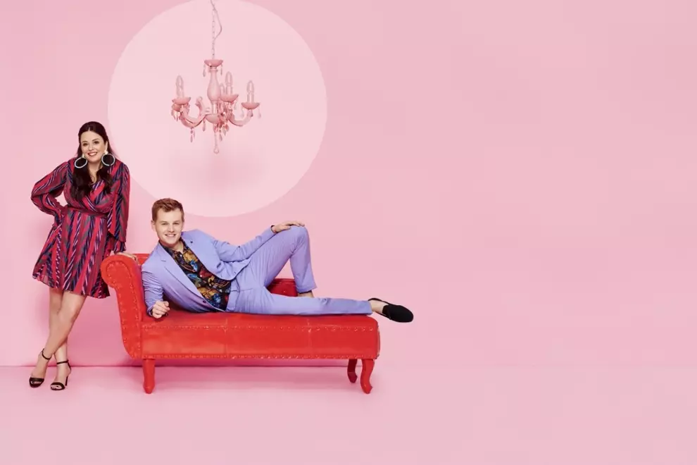 Eurovision hosts Myf Warhurst & Joel Creasey