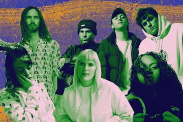 L-R: Gordi (pic by Jess Gleeson), Tame Impala (pic by Neil Krug), Alice Ivy (pic by Michelle G Hunder), DMA'S (pic by Andy Cotterill), Miiesha