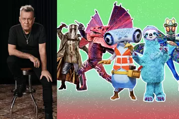 Jimmy Barnes (pic by Daniel Boud) and contestants from 'The Masked Singer Australia'