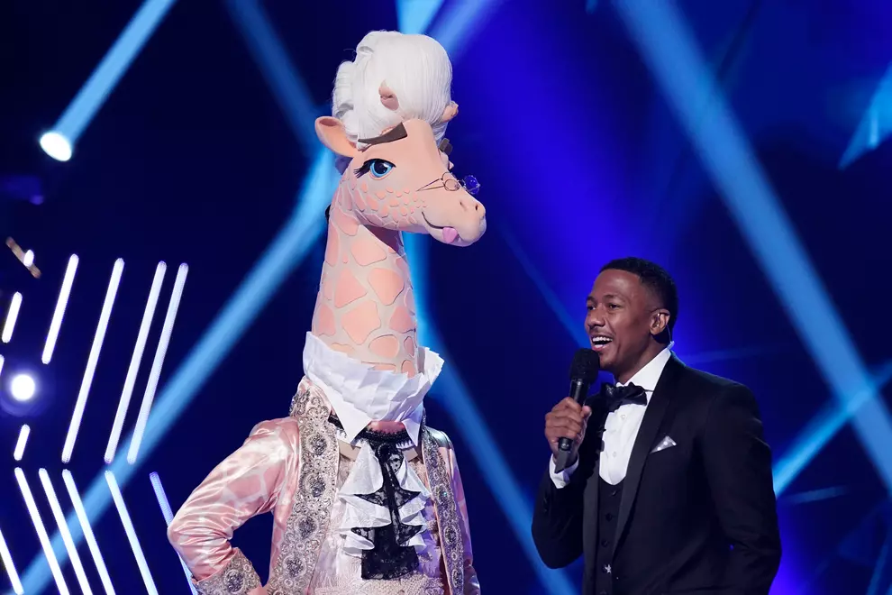 Host Nick Cannon with one of this year's contestants