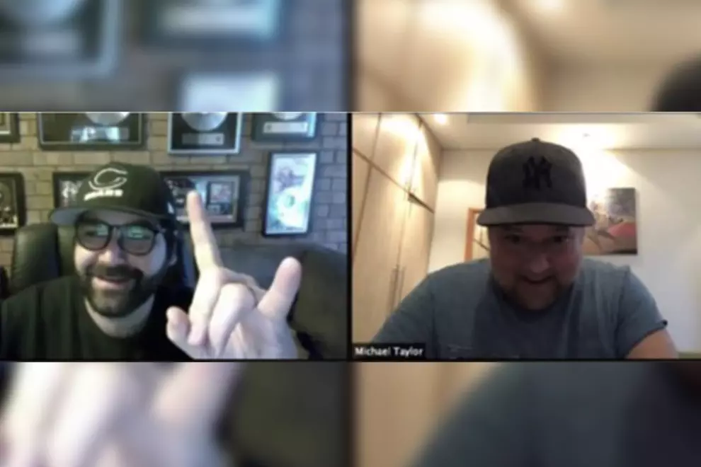 Trials and Michael Taylor signing over a Zoom call.