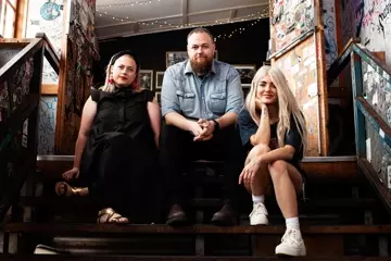 L-R: Cat Clarke, Boo Johnston and Pixie Weynard. Pic by Luke Henery