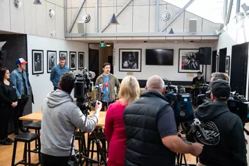 Rod Smith speaking to media today (pic by Kane Hibberd)