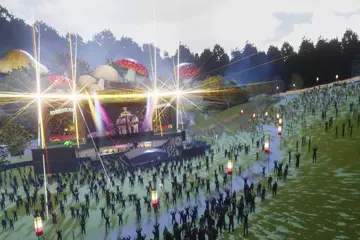 The 'crowd' at Splendour XR's Amphitheatre stage