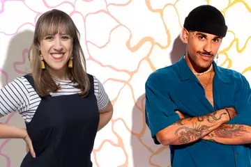 Karla Ranby (L) and new Weekend Lunch host Tyrone Pynor (R)