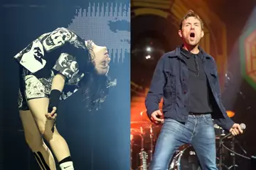 Billie Eilish (pic by Mark Metcalfe) & Damon Albarn (pic by Clare Hawley)