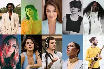 Top L-R: Beckah Amani, BRUX, Brittanie Shipway, Kitty Xiao, Baker Boy. Bottom L-R: Melanie Dyer, Georgia Potter, Michael Drew, Tiana Khasi, Rafael Karlen
