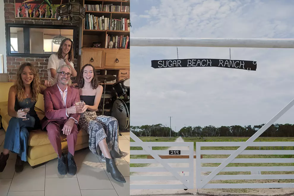 The Buckleys and Chris Murphy (pic by Caroline Paidasch-Murphy) and Sugar Beach Ranch