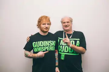 Ed Sheeran and Michael Gudinski