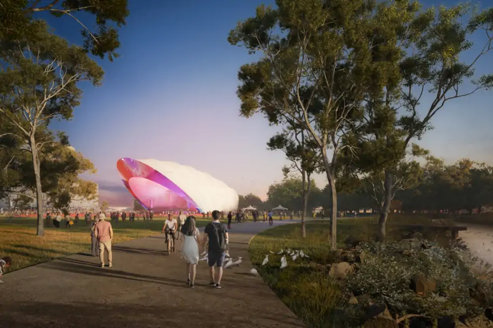 Artist impression of a new music venue in Bradford, NSW